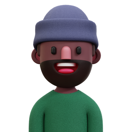 Green Shirt Man 3D Icon
