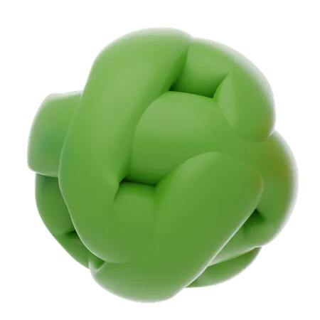Green Soft Body Abstract Balloon Shape  3D Icon
