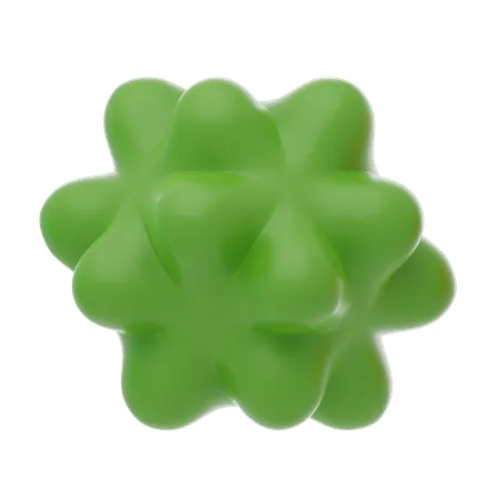 Green Soft Body Abstract Shape  3D Icon