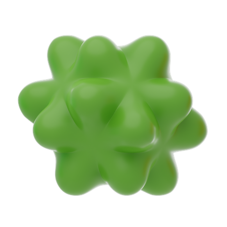 Green Soft Body Abstract Shape  3D Icon