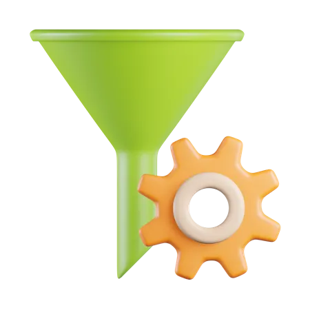 Green  Sort Filter Setting  3D Icon