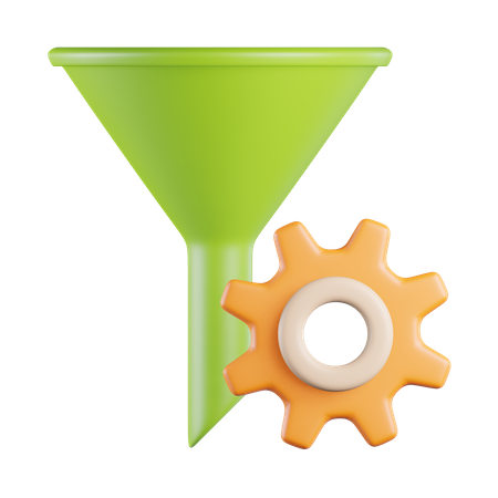 Green  Sort Filter Setting  3D Icon