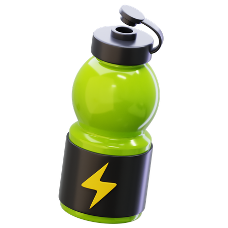 Green Sports Drink Bottle  3D Icon