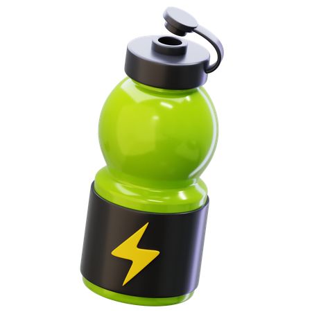 Green Sports Drink Bottle  3D Icon