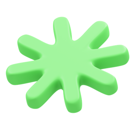 Green Sun  3D Icon