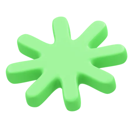 Green Sun  3D Icon