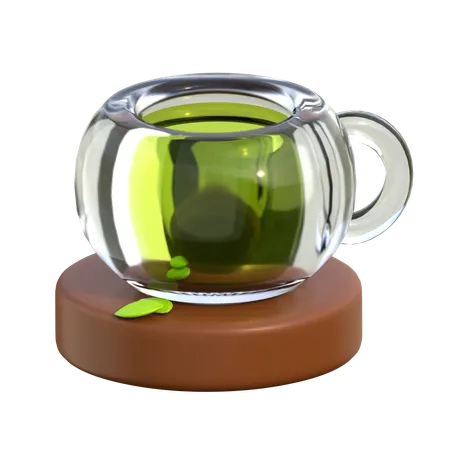 Green Tea 3 D Spa Beauty Icon 3D Icon