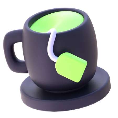 Green Tea Cup  3D Icon