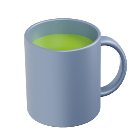 Green tea matcha 3D Illustration