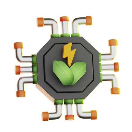 Green Technology  3D Icon