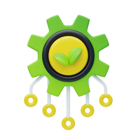 Green Technology  3D Icon