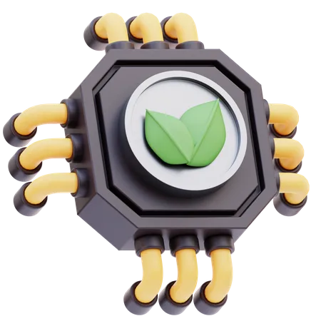 Green Technology 3D Icon