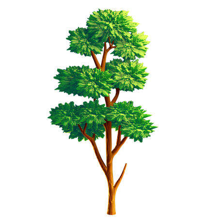 Green Tree  3D Icon