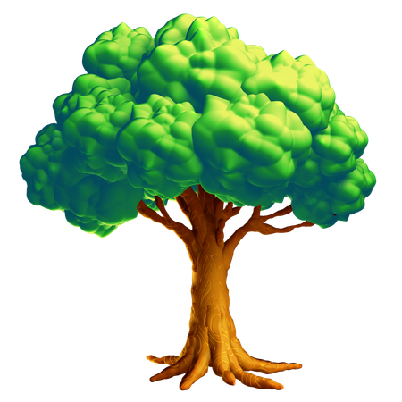 Green Tree  3D Icon