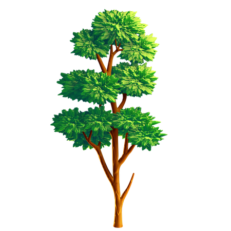 Green Tree  3D Icon