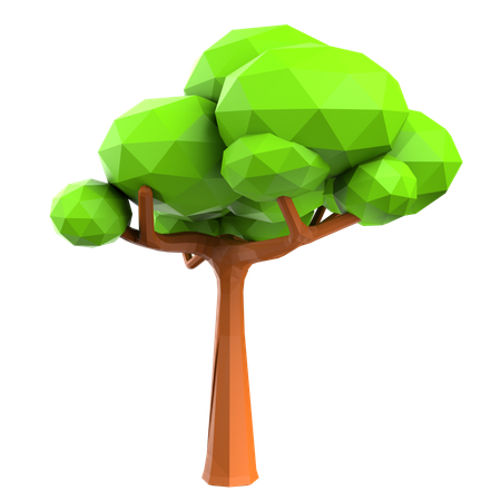 Green trees  3D Icon