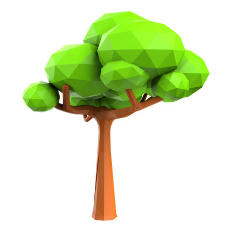 Green trees  3D Icon