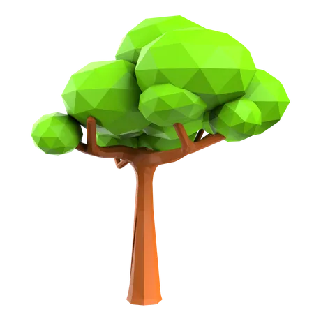 Green trees  3D Icon