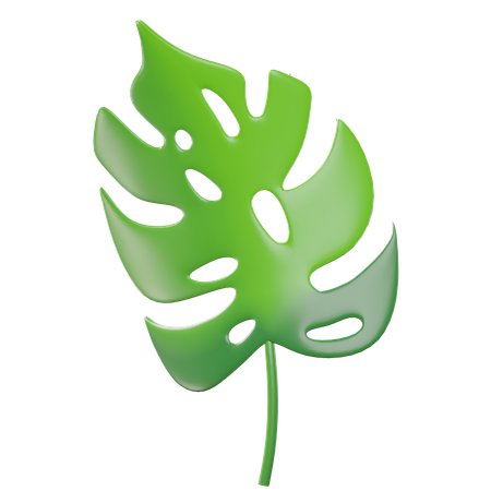 Green Tropical Leaves  3D Icon