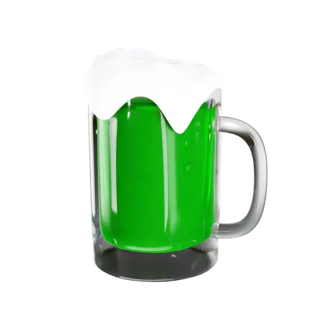 3 D Render Glass Of Green Beer Celebrate Saint Patricks Day 3D Icon