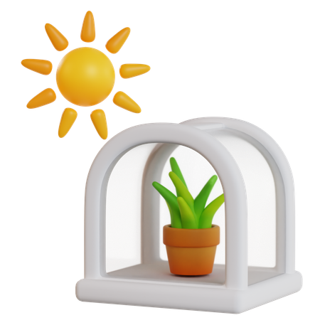 Greenhouse Plant Growth  3D Icon