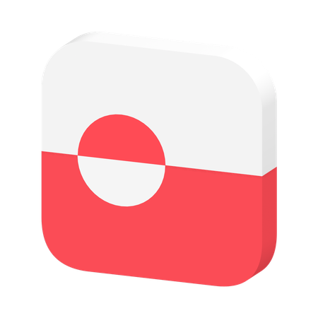 Greenland Flag  3D Icon