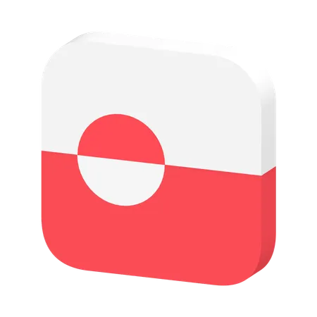 Greenland Flag  3D Icon