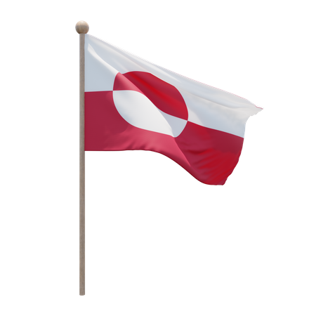 Greenland Flagpole  3D Icon