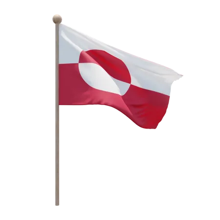 Greenland Flagpole  3D Icon