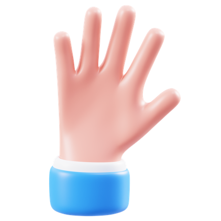 Greet Hand Gesture  3D Icon