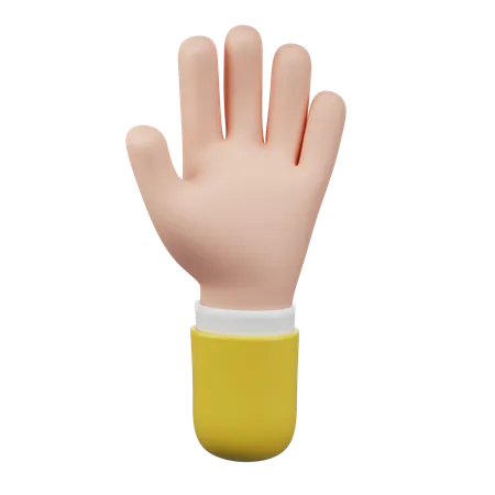 Greet Hand Gesture  3D Icon