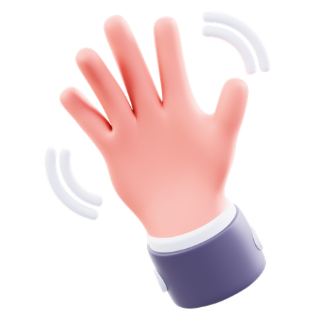 Greet Hand Gesture  3D Icon