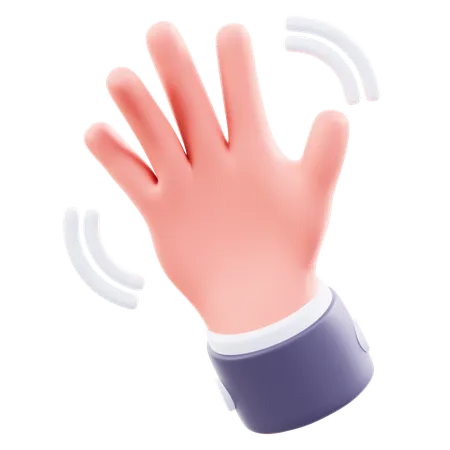 Greet Hand Gesture  3D Icon