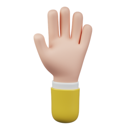 Greet Hand Gesture  3D Icon