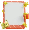 Greeting Card With Gift And Crown