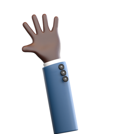 Greeting Hand Gesture  3D Icon