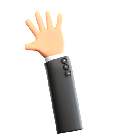 Greeting Hand Gesture  3D Icon