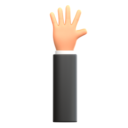 Greeting Hand Gesture  3D Icon