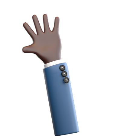 Greeting Hand Gesture  3D Icon