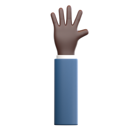 Greeting Hand Gesture  3D Icon