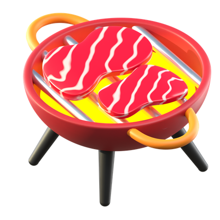 Grelhador de carne  3D Icon