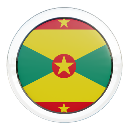 Grenada Flag Glass  3D Flag