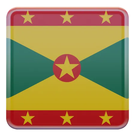 Grenada Square Flag  3D Icon