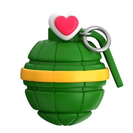 Grenade Amour Paix  3D Icon