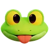 grenouille qui tire la langue emoji