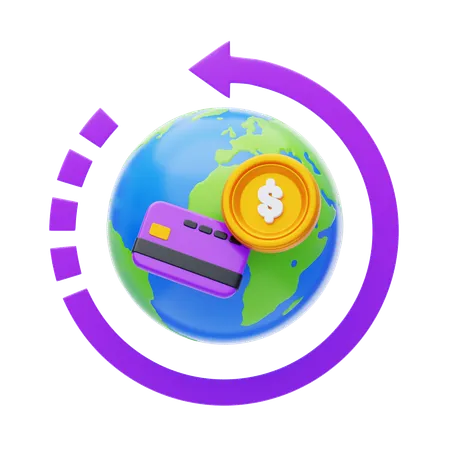 Grenzüberschreitende Transaktionen  3D Icon