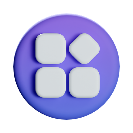 Grid  3D Icon