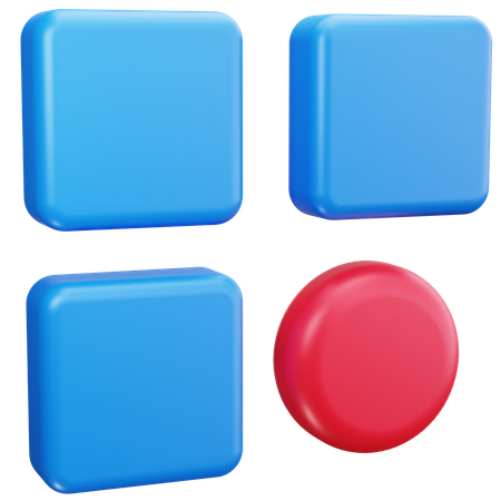 Grid  3D Icon