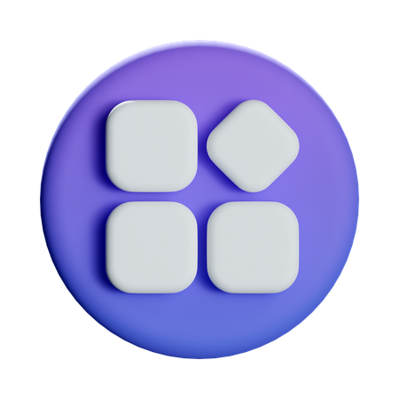 Grid  3D Icon