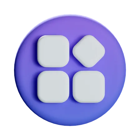 Grid  3D Icon